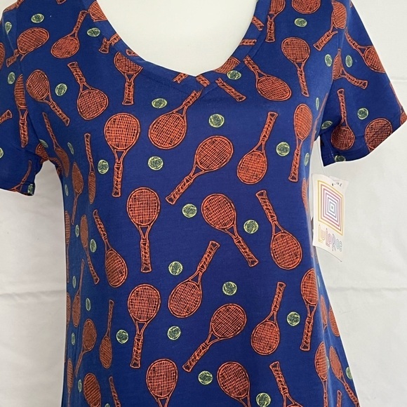LuLaRoe Blue and Orange Short Sleeve Tee - Picture 2 of 8